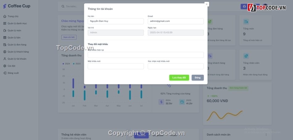 Quản lý cửa hàng cà phề php mysql,Website quản lý,quản lý cà phê,Website quản lý cửa hàng,Web quản lý cửa hàng,cà phê